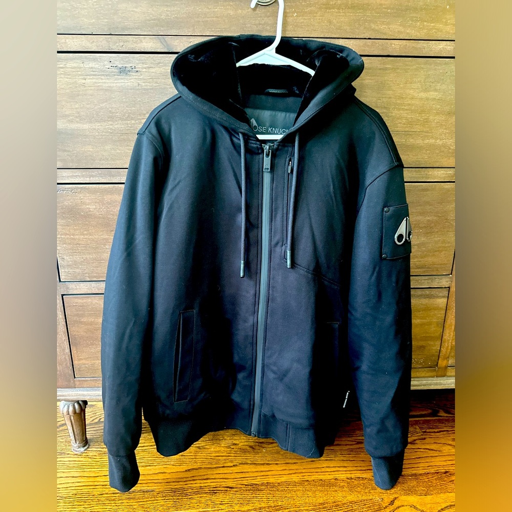 Moose Knuckles Tilden Zip Up Heavyweight & lined Hoodie With Fur Trim
